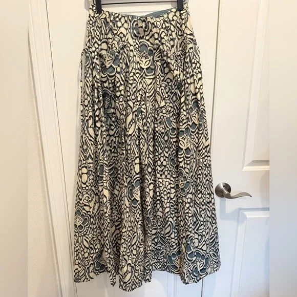 FREE PEOPLE Miss You Most Wide Leg Pants size 4 Olive Combo NWT Palazzo Y2K NWT - Picture 4 of 12